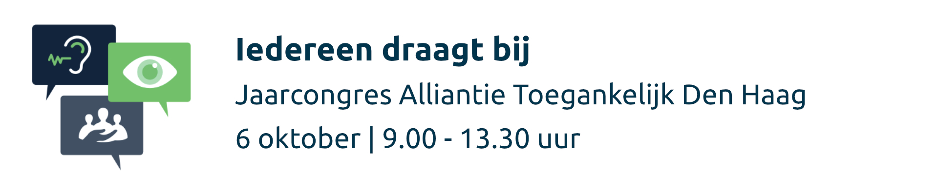 Jaarcongres Alliantie Toegankelijk Den Haag: Iedereen draagt bij