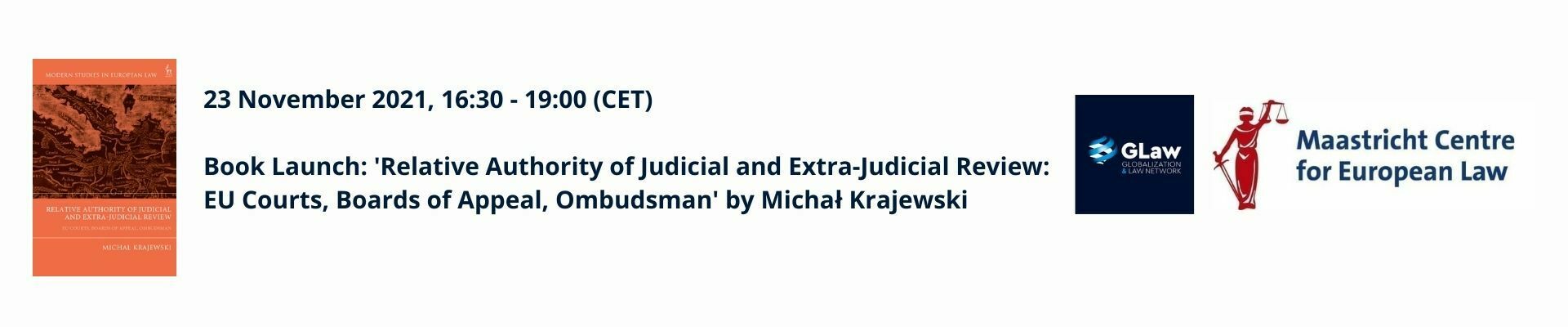 Book Launch: Relative Authority of Judicial and Extra-Judicial Review: EU Courts, Boards of Appeal, Ombudsman