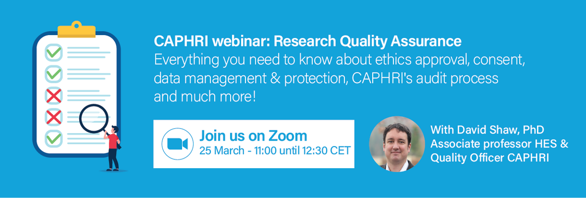 CAPHRI webinar Research Quality Assurance