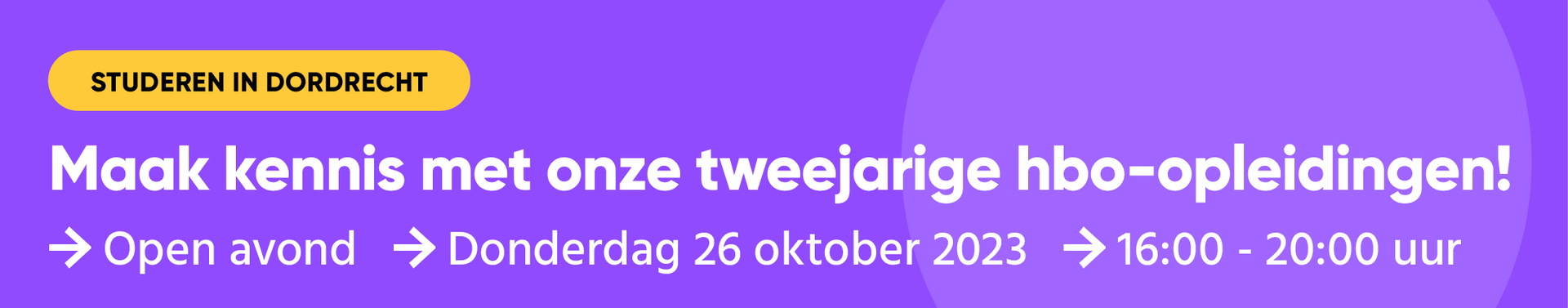 Open avond op 26 oktober