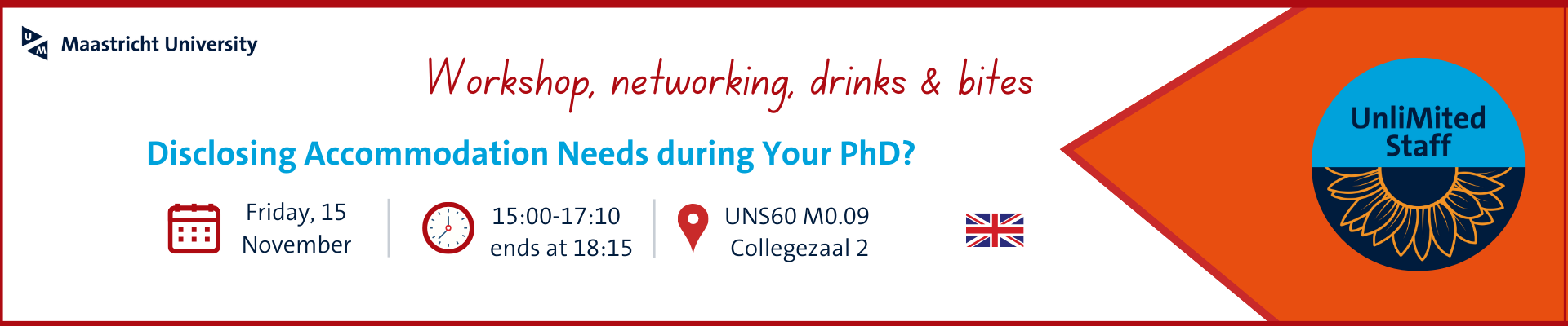 UnliMited Workshop "Disclosing Accommodation Needs" for PhD-candidates