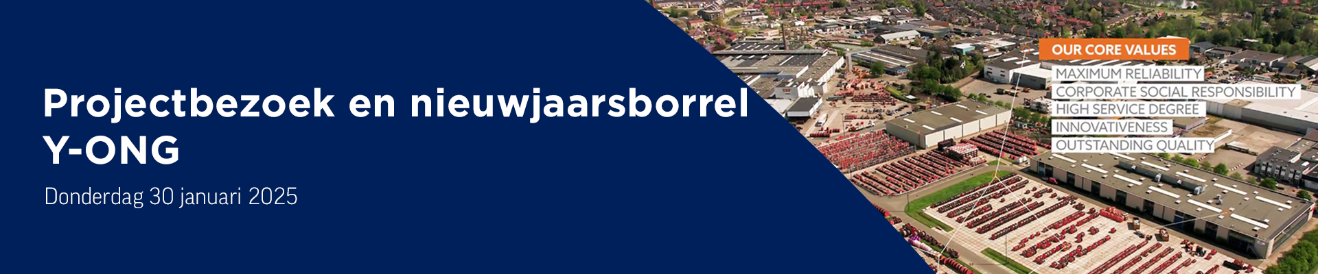 Projectbezoek en nieuwjaarsborrel Y-ONG