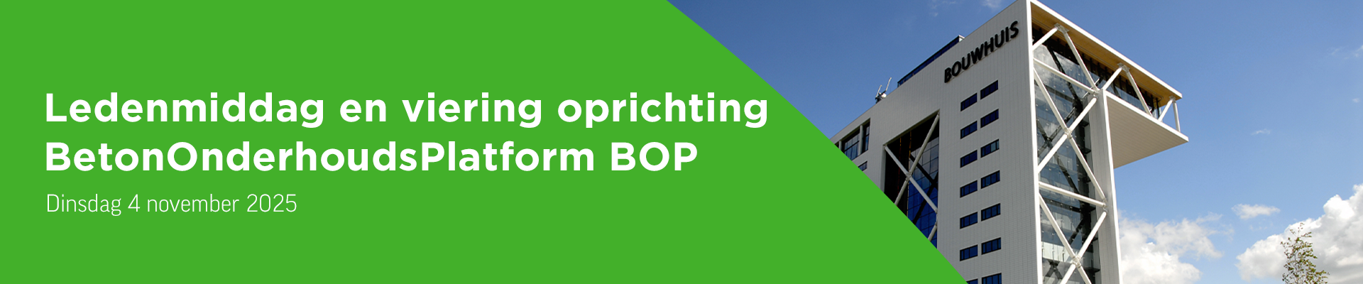 Ledenmiddag en viering oprichting BetonOnderhoudsPlatform BOP