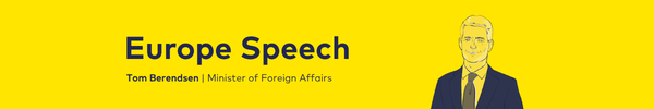 Europe Speech by minister of Foreign Affairs Tom Berendsen