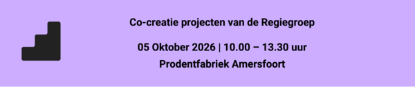 Co-creatie projecten van de Regiegroep